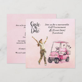 Tema för Rosa av Golf Woman-turnering Inbjudningar