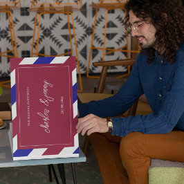 Tema för royal Red och Blue Bröllop Gästböcker