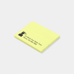 Tema för skollärare Math Tutor Post-it Block