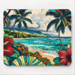 Tema för söt Hawaiian Island Musmatta