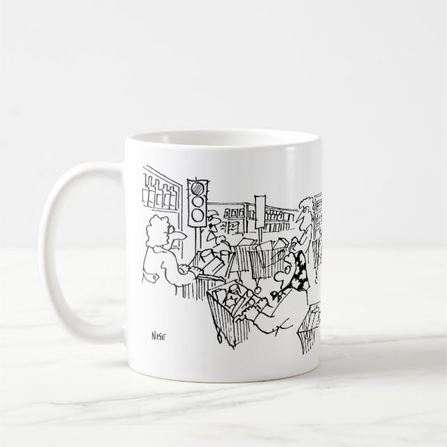 Tema för stormarknadstrafik i Ljus Kaffemugg (Vänster)