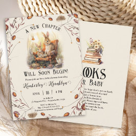 Tema för Storybook New Chapter Baby Shower bokar Inbjudningar
