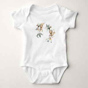 Tema för ungdjur, apa och tukan t shirt