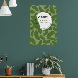 Tema för välkomstbabydusch för dräktiga betor poster