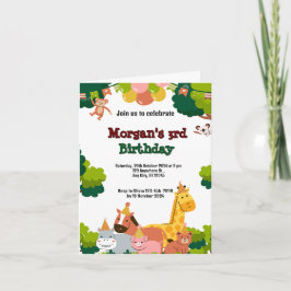 tema för vilda djur inbjudan