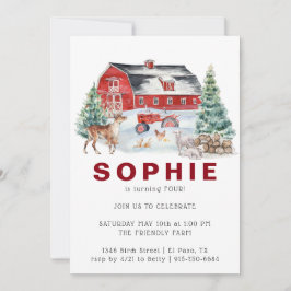 Tema för vintergrupp | Barn Födelsedagsfest inbjud Inbjudningar