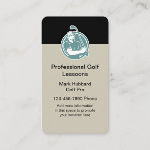 Tema för yrkesmässig Golf Visitkort