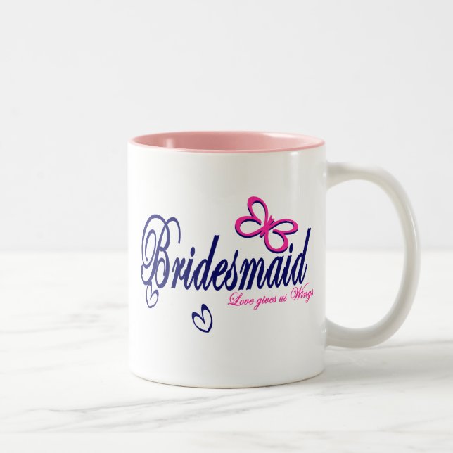 Tema i Bridesmaid/Butterfly Två-Tonad Mugg (Höger)