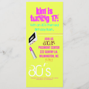 Tema II  her för 80-tal för Inbjudningar