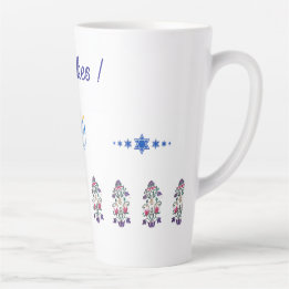 Tema Latte Mugg Hanukkah med blommmenorah