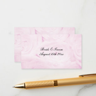 Tema Mjuka rosa ros-blommans blommigt bröllop Tilläggskort