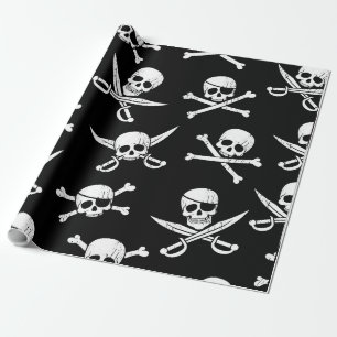 Tema pirat Frakt Skull och Bones Presentpapper