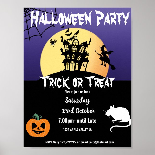 Temaevenemang i halloween fest poster (Framsidan)