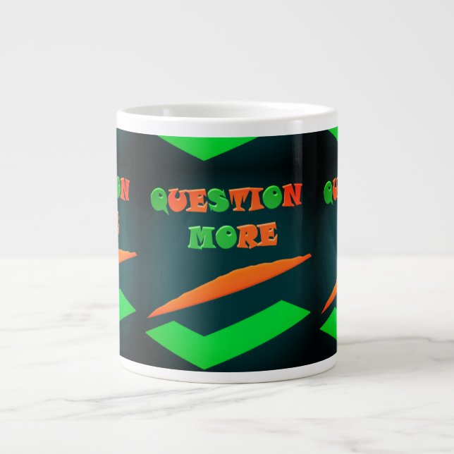 Temafråga för Modern mörk färg Jumbo Mugg (Framsidan)