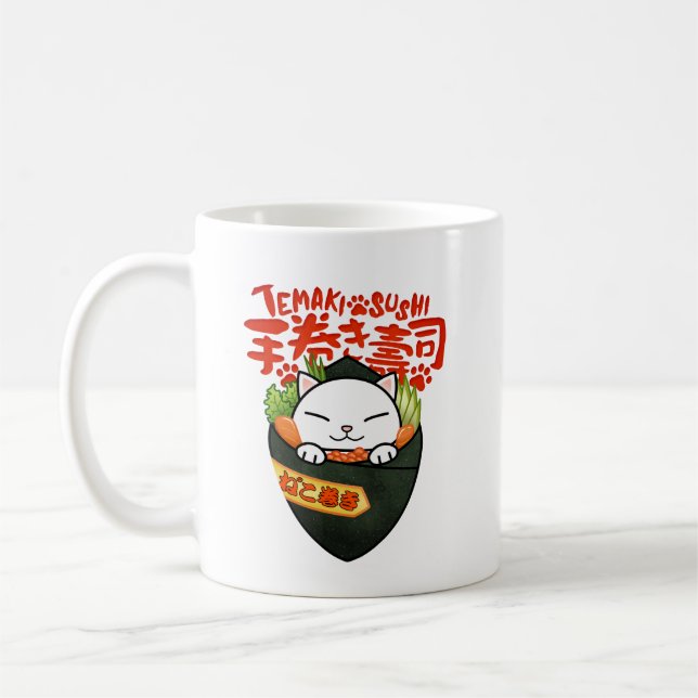 Temaki Sushi Cat Kaffemugg (Vänster)