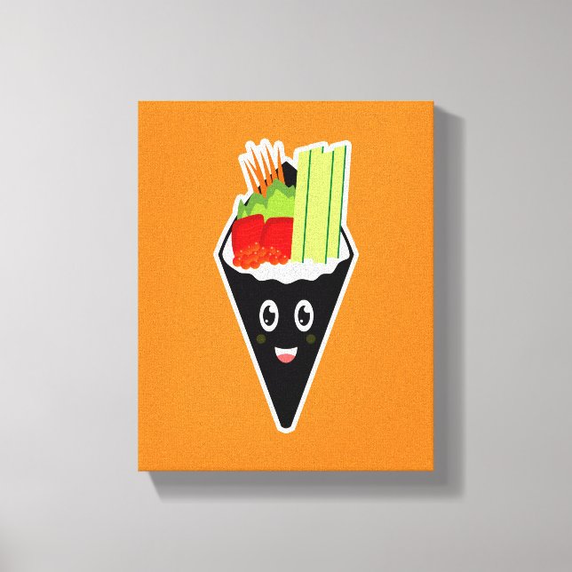 Temaki Sushi Hand Roll Canvastryck (Framsida)