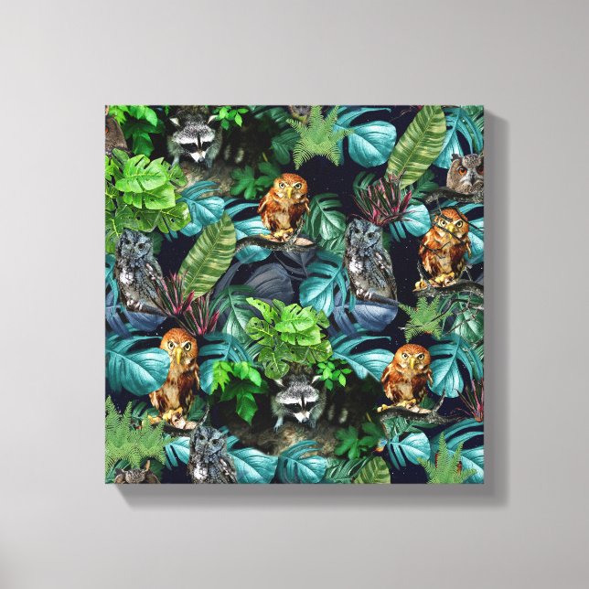 Teman för nattliv i party firande canvastryck (Framsida)