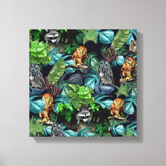 Teman för nattliv i party firande canvastryck (Framsida)