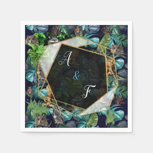 Teman för nattliv i party firande pappersservett (Framsidan)