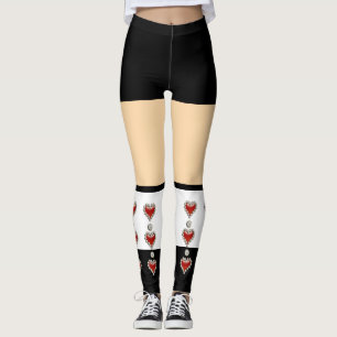 Temaparty för drottninghjärtadräkt leggings