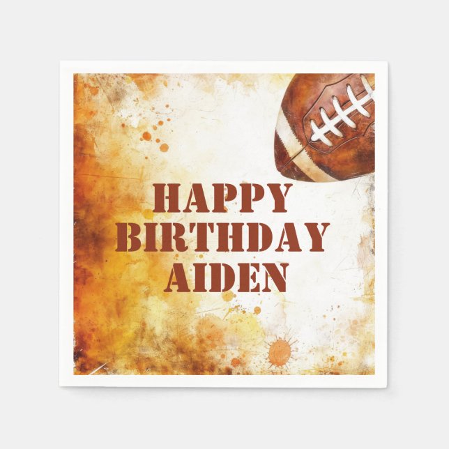 Temapartyet anpassningsbar Football Pappersservett (Framsidan)