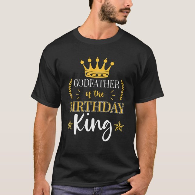 Temapartyet Bday Ce, fadern till Birthday Kung T Shirt (Framsida)