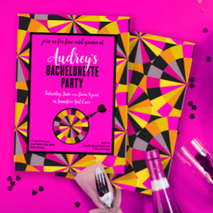 Temapartyet Darts Bachelorette Inbjudningar