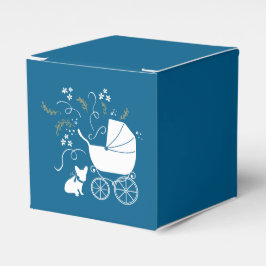 Temapartyet fransk Bulldog - Babyblått Presentaskar