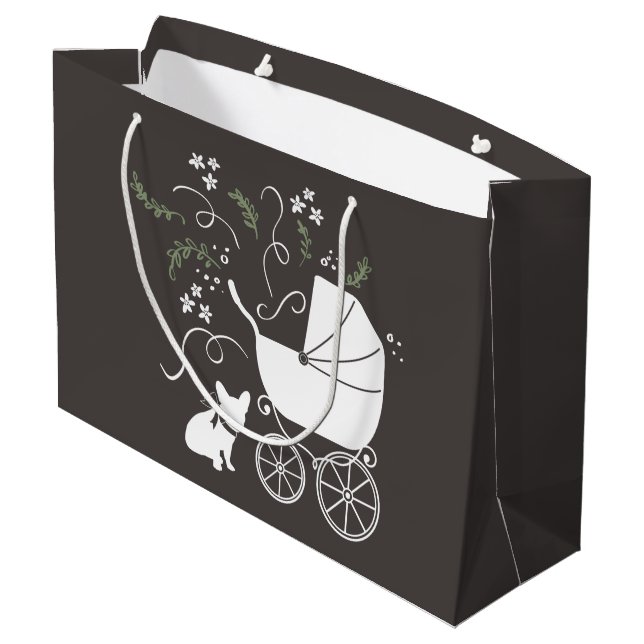 Temapartyet fransk Bulldog - Neutralten Babykläder (Baksidan Vinklad)