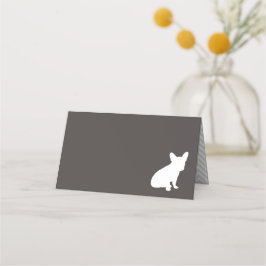 Temapartyet fransk Bulldog - Neutralten Babykläder Placeringskort