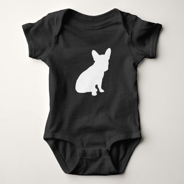 Temapartyet fransk Bulldog - Neutralten Babykläder T Shirt (Framsida)