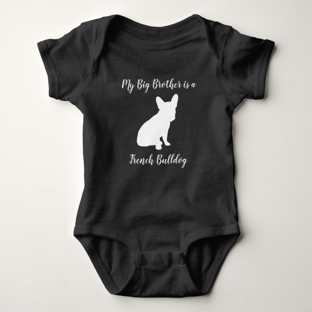 Temapartyet fransk Bulldog - Neutralten Babykläder T Shirt (Framsida)