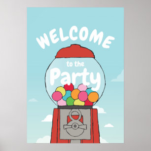 Temapartyet Gumball Gumball Gumball - färgat födel Poster