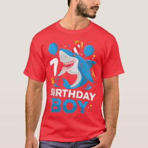 Temapartyet Kids 7:e Birthday Boy Shark Ocean 7 år T Shirt