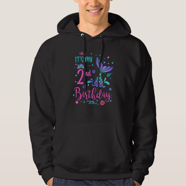 Temapartyet Min andra födelsedag, Sjöjungfru flick Hoodie (Framsida)