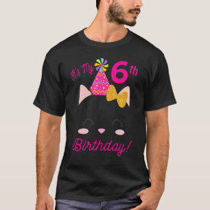 Temapartyet Min födelsedag i 6e Kattunge sex T Shirt