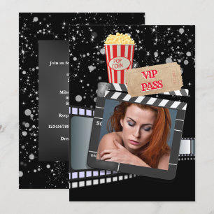Temapartyet Movie VIP elegant Hollywood- Inbjudningar