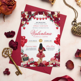 Temapartyet Sweet 16 Birthday Valentiness Inbjudningar