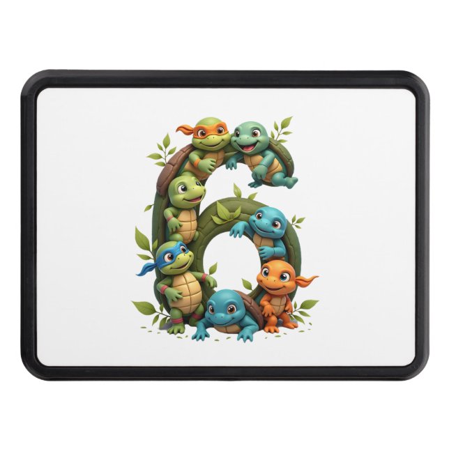 Temapartyet Tortoise för sköldpaddssköldpadda i 6e Dragkroksskydd (Framsidan)