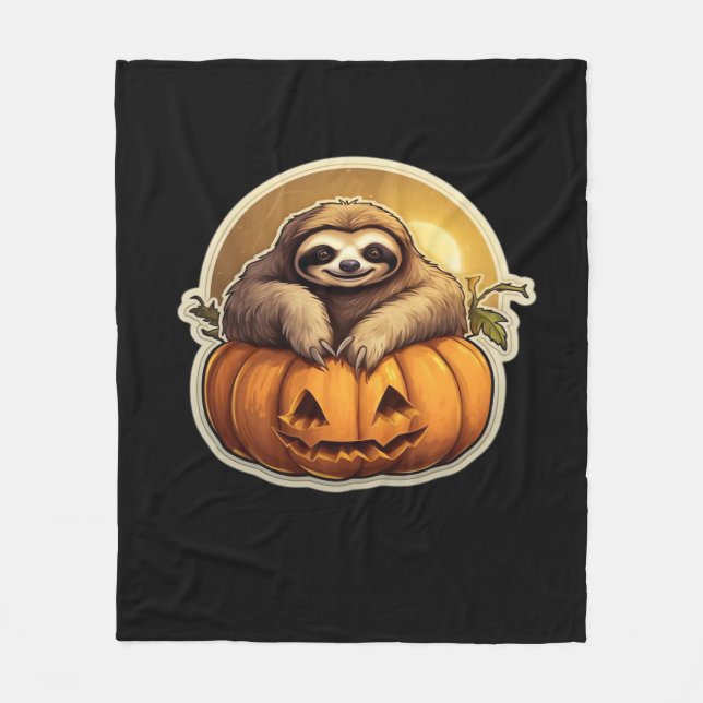 Temat för långsam halloween Classic T-Shirt_1 Fleecefilt (Framsidan)