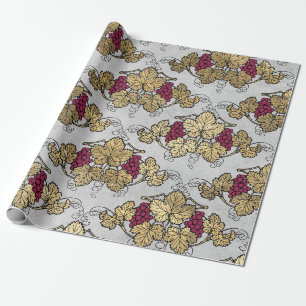 Temat vintage Paris Burgundy och Guld Vin Presentpapper