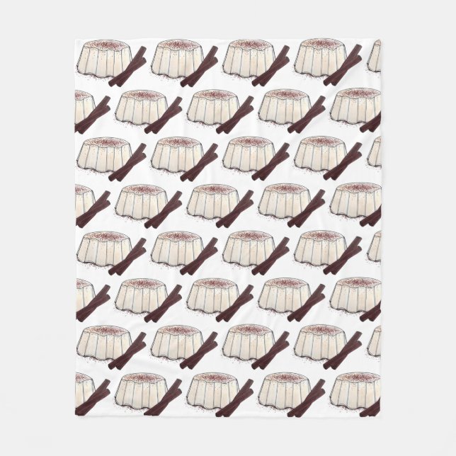 Tembleque Puerto Rican nyår Coconut Pudding Fleecefilt (Framsidan)