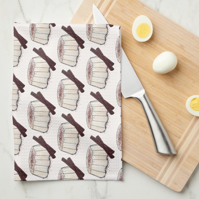 Tembleque Puerto Rican nyår Coconut Pudding Kökshandduk (Vikt i Fjärdedel)