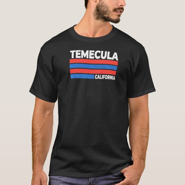 Temecula California Ca Keepsaké Riverside Remembra T Shirt (Framsida)
