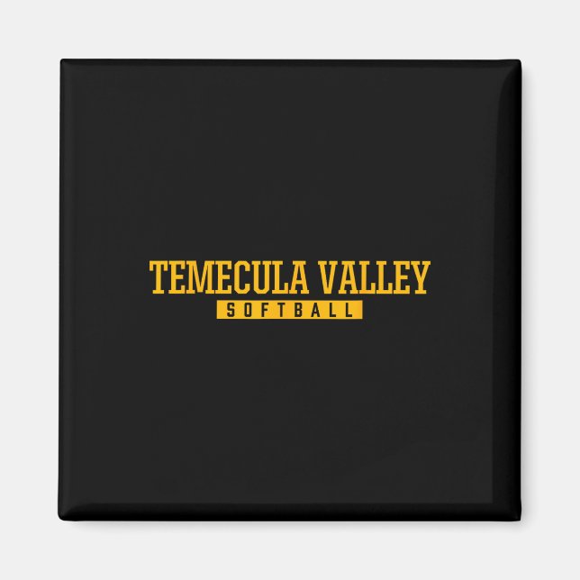 Temecula Valley High School Softboll Magnet (Framsidan)