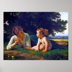Tempation, Bouguereau Poster