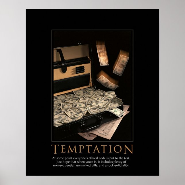 Tempation Demotivational Poster (Framsidan)