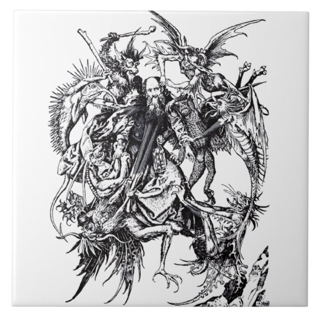 Tempation från Saint Anthony till Underbaren Kakelplatta (Framsidan)