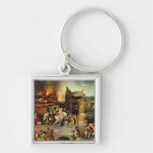 Tempation of St. Anthony Fyrkantig Silverfärgad Nyckelring