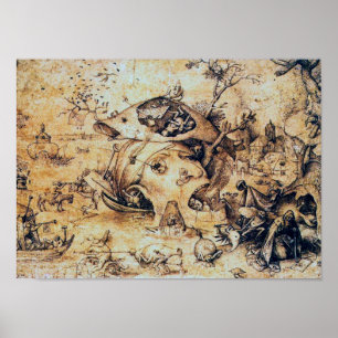 Tempation of St. Antony the Underbar, Pieter Brueg Poster